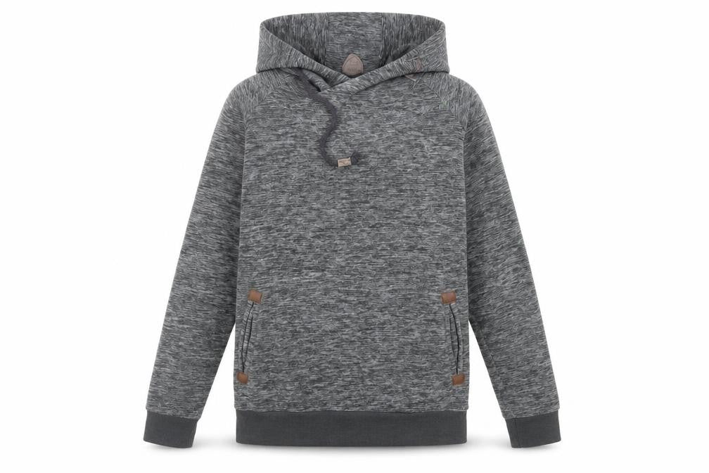 Sublevel Womens Grey Polyester Pullover Hoodie Size L Pullover