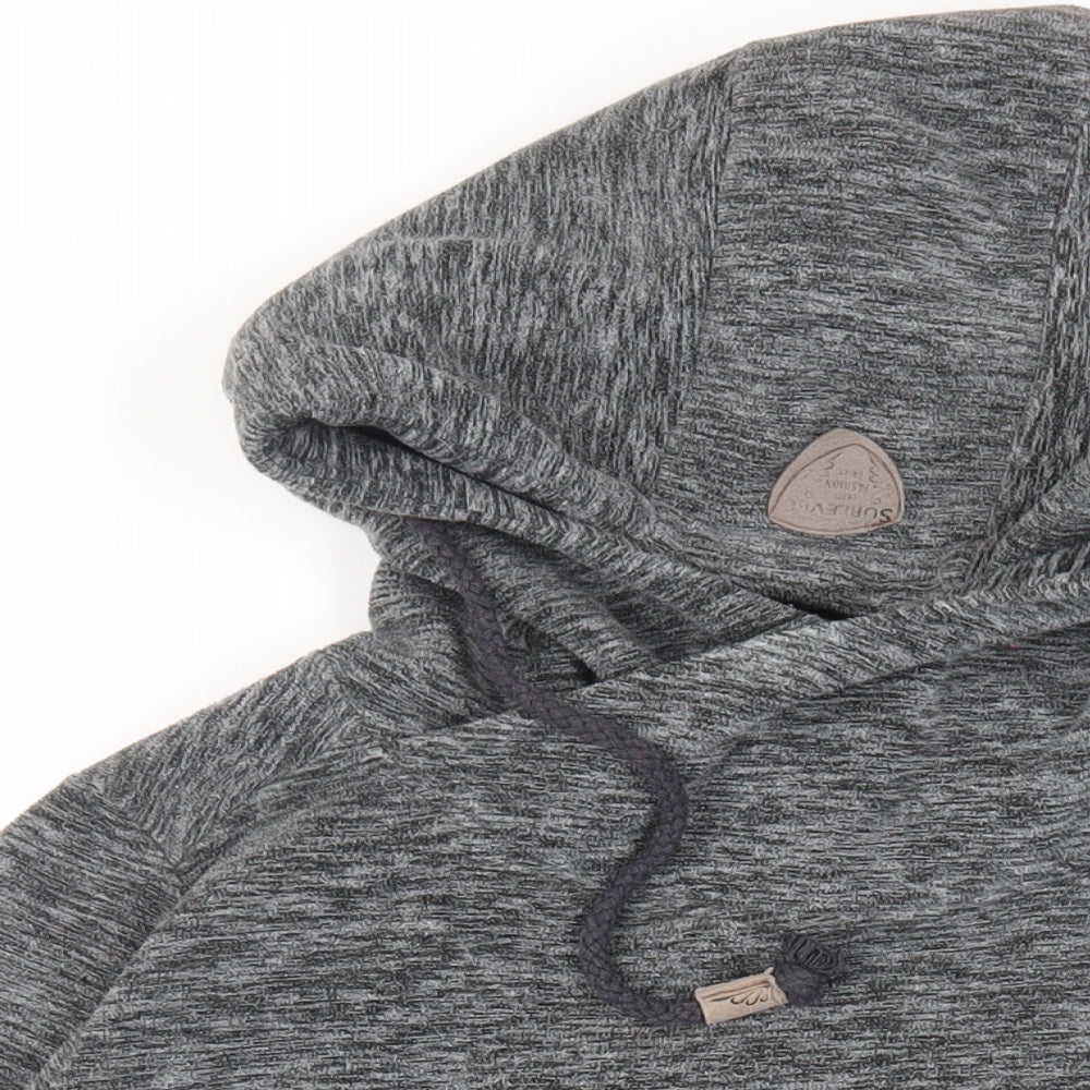 Sublevel Womens Grey Polyester Pullover Hoodie Size L Pullover