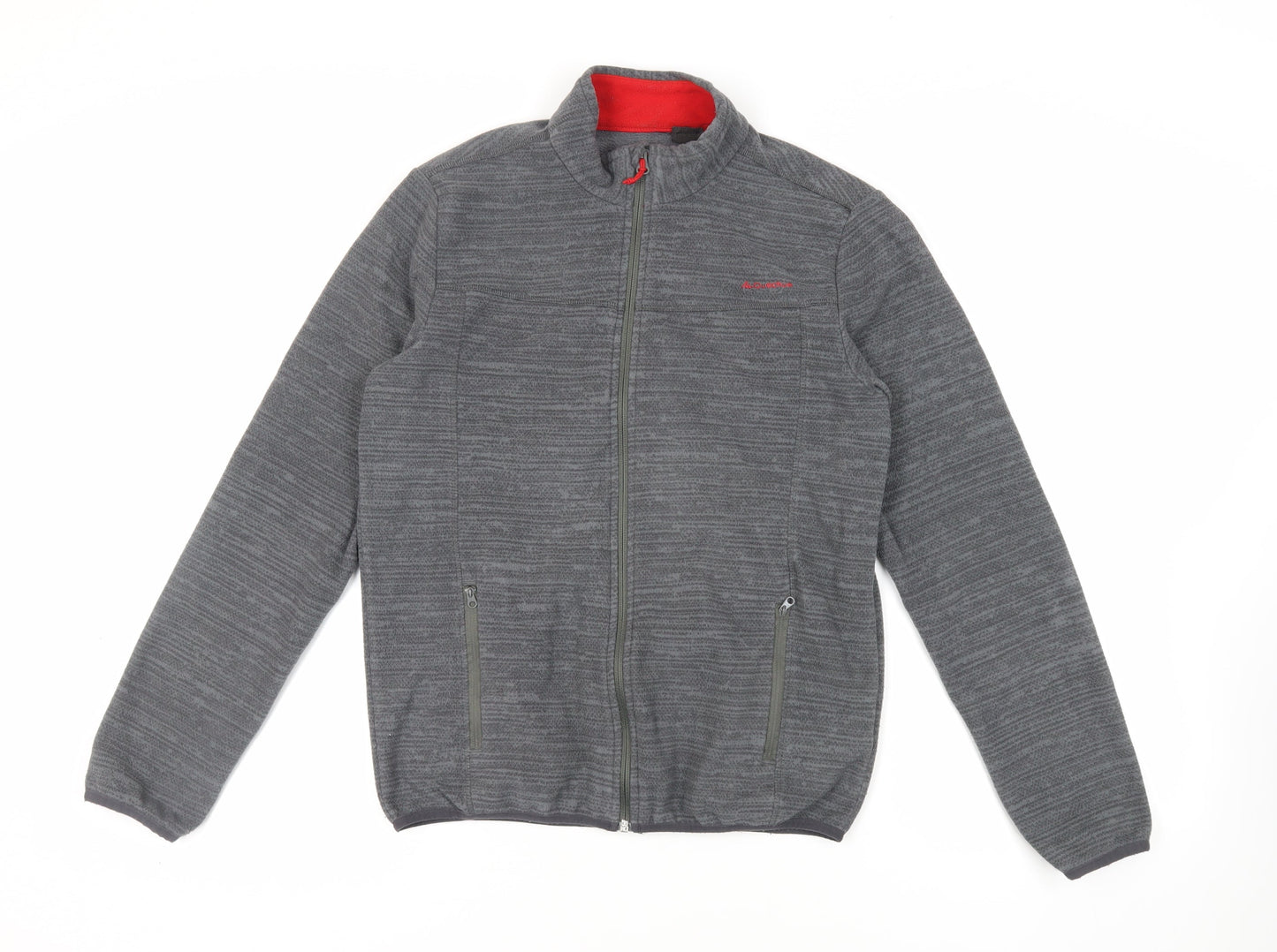 DECATHLON Womens Grey Jacket Size M Zip - Logo Zipped Pockets