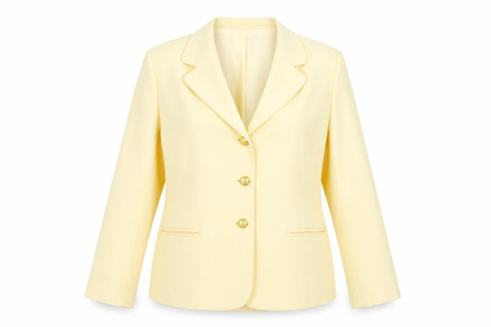 Lampert Womens Yellow Jacket Blazer Size 12 Button