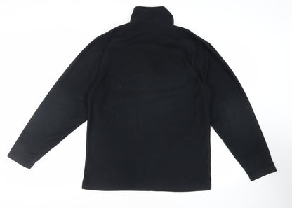 SCANDA Mens Black Polyester Pullover Sweatshirt Size L