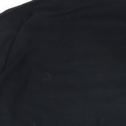 SCANDA Mens Black Polyester Pullover Sweatshirt Size L