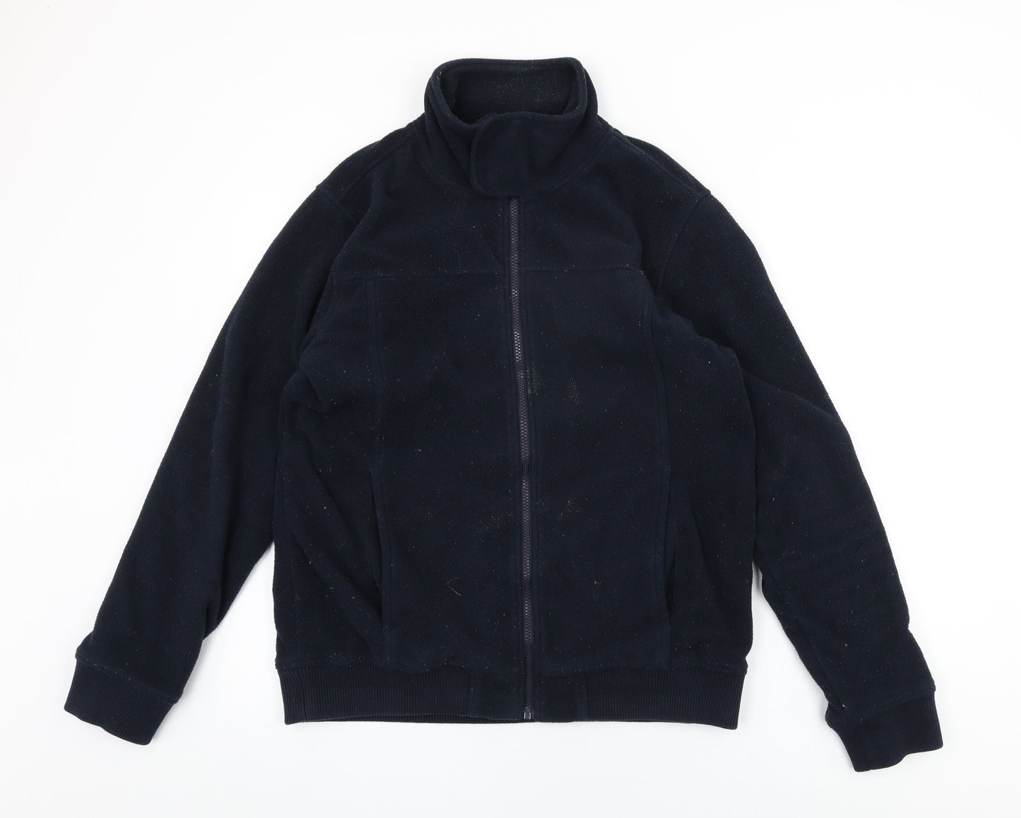 Quebramar Womens Black Polyester Full Zip Sweatshirt Size M Zip