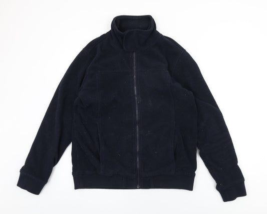 Quebramar Womens Black Polyester Full Zip Sweatshirt Size M Zip