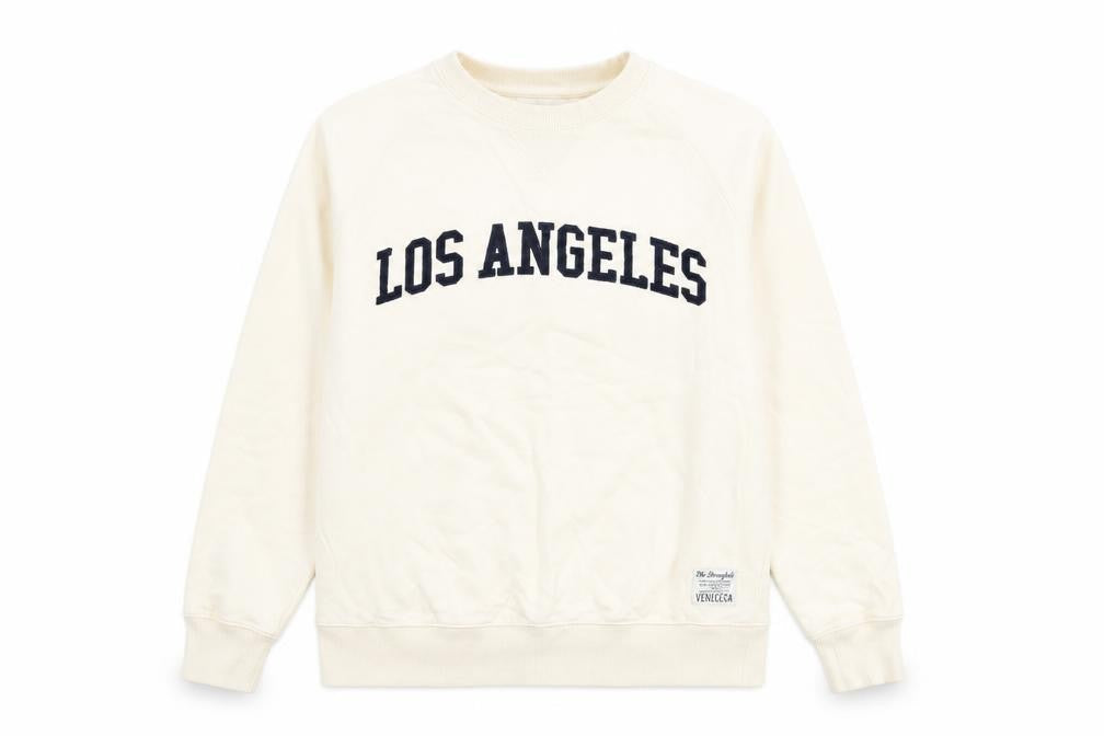 The Stronghold Womens Ivory Cotton Pullover Sweatshirt Size S Pullover - Los Angeles