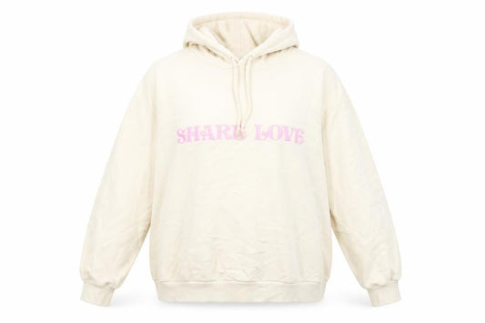 Monki Womens Ivory Cotton Pullover Hoodie Size L Pullover - Share Love