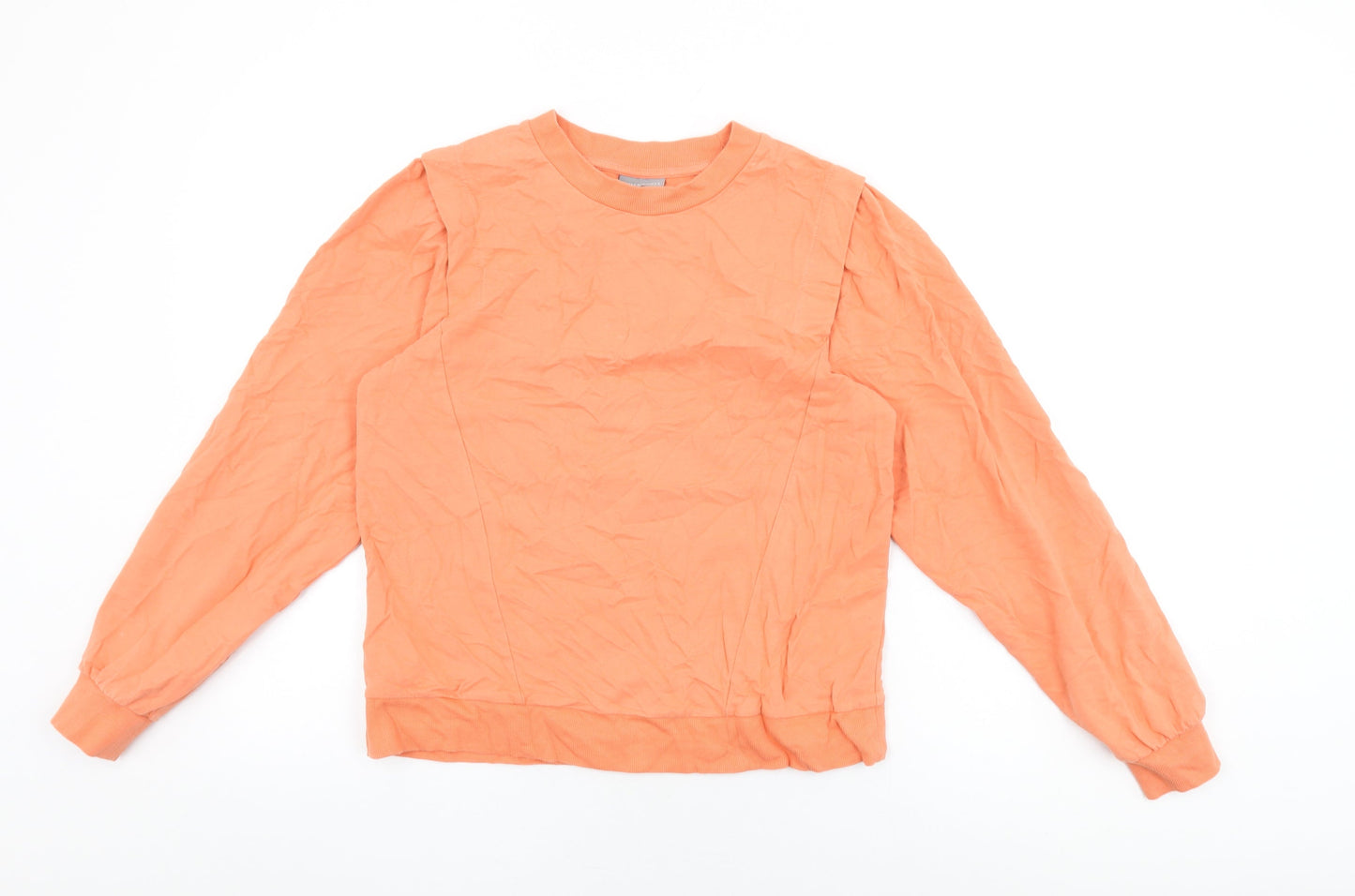 Oliver Bonas Womens Orange Cotton Pullover Sweatshirt Size 10 Pullover