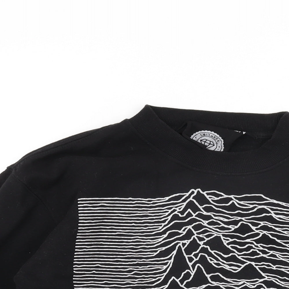 Joydivision Womens Black Cotton Pullover Sweatshirt Size S Pullover