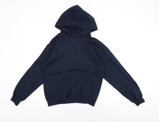 Racing Bull Womens Blue Cotton Pullover Hoodie Size S Pullover