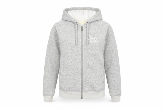 Jack Wills Womens Grey Cotton Full Zip Hoodie Size 6 Zip