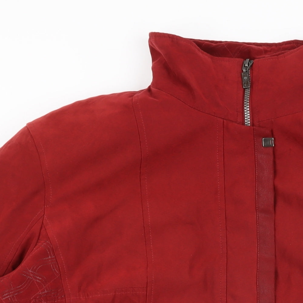 Gelco Womens Red Overcoat Coat Size 20 Zip