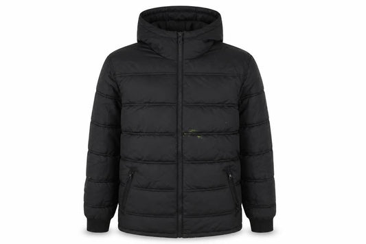 Threadbare Mens Black Puffer Jacket Coat Size S Zip