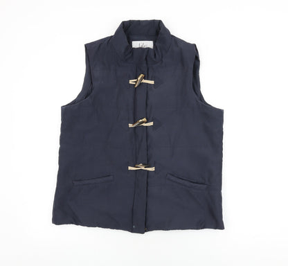 Isle Womens Blue Gilet Coat Size 14 Zip