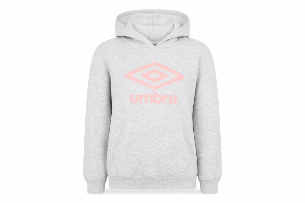 Umbro Girls Grey Cotton Pullover Hoodie Size 11-12 Years Pullover