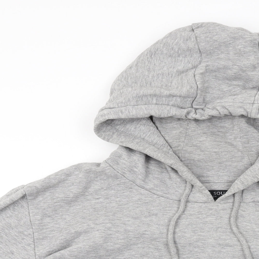 Brave Soul Mens Grey Cotton Pullover Hoodie Size M