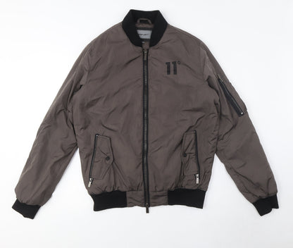 11 Womens Degrees Grey Bomber Jacket, Casual, Urban Style Size S,
