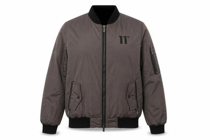 11 Womens Degrees Grey Bomber Jacket, Casual, Urban Style Size S,