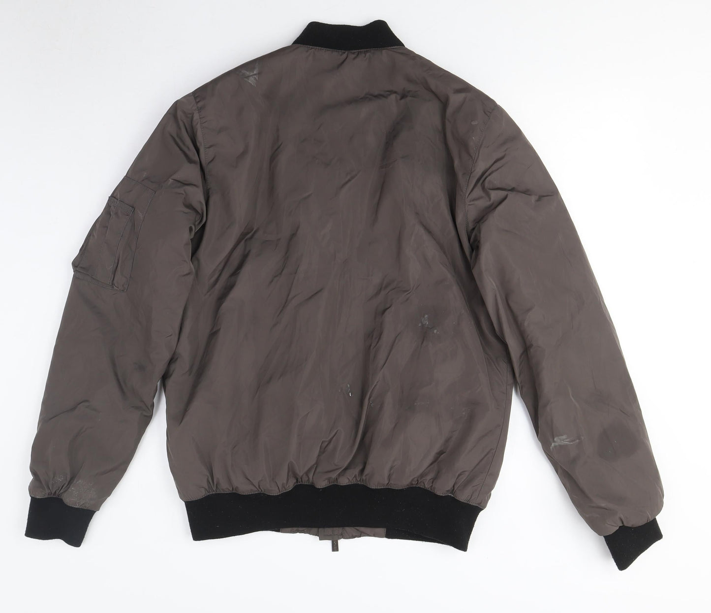11 Degrees Grey Bomber Jacket, Casual, Size S, Urban Style