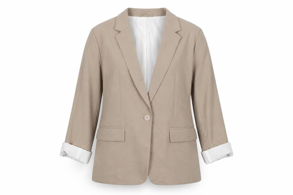 H&M Womens Beige Jacket Size S Button