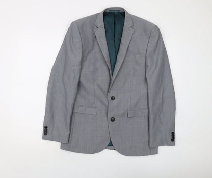 Next Mens Blue Wool Jacket Suit Jacket Size 36 Regular