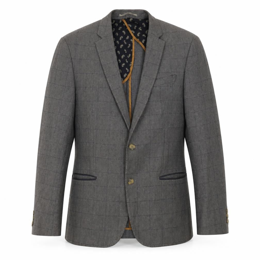 River Island Mens Green Plaid Polyester Jacket Suit Jacket Size 42 Regular