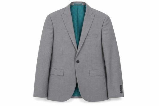Marks & Spencer Mens Grey Polyester Jacket Suit Jacket Size 36 Regular
