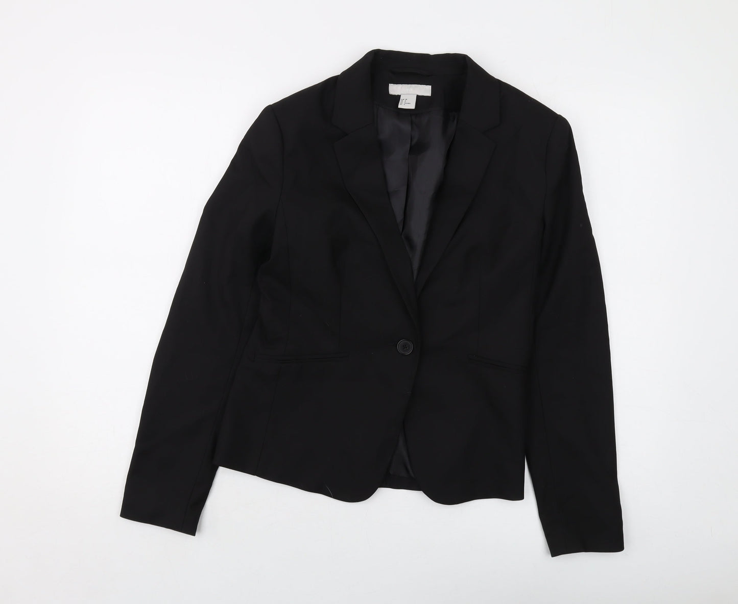 H&M Womens Black Jacket Size 10 Button