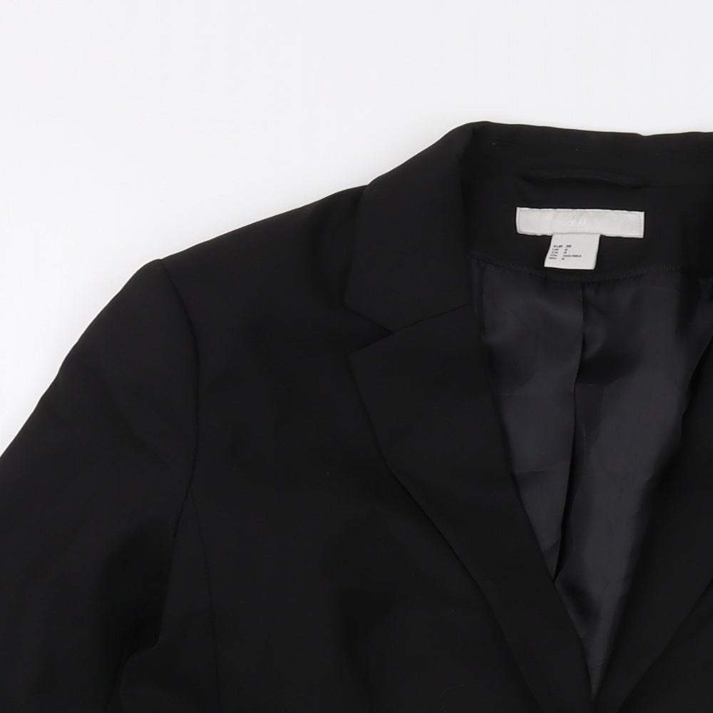 H&M Womens Black Jacket Size 10 Button