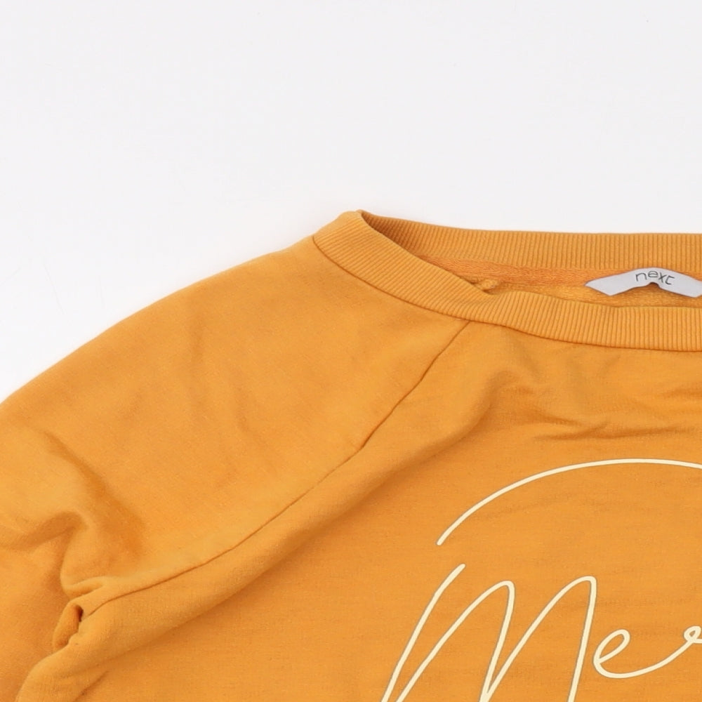 NEXT Mens Yellow Polyester Pullover Sweatshirt Size M