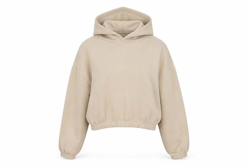 Zara Womens Beige Cotton Pullover Hoodie Size S Pullover
