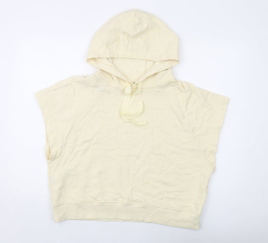 Mango Womens Ivory Cotton Pullover Hoodie Size M Pullover