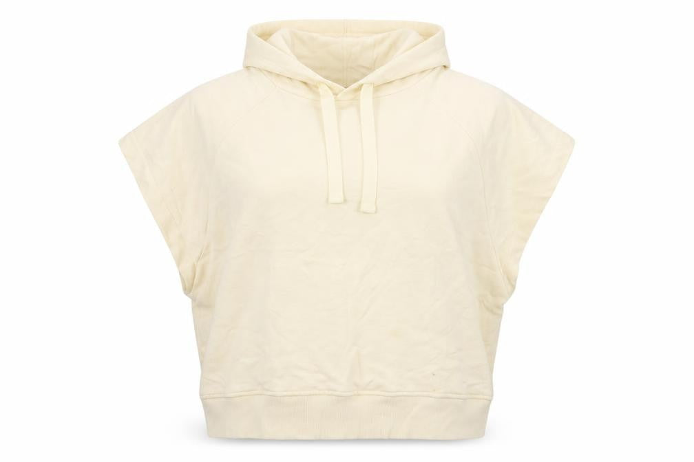 Mango Womens Ivory Cotton Pullover Hoodie Size M Pullover
