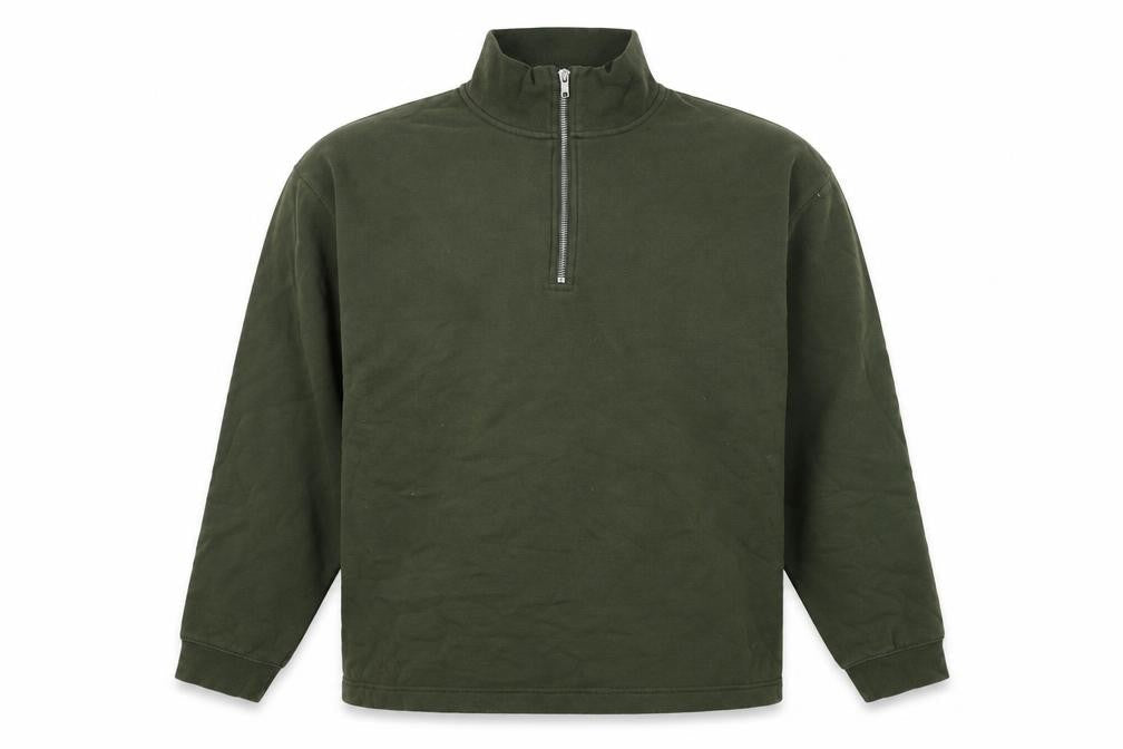 To-man Mens Green Cotton Pullover Sweatshirt Size L