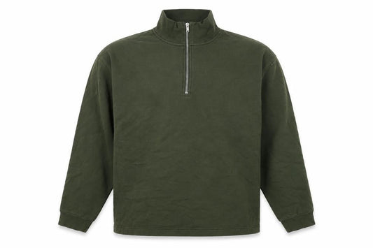 To-man Mens Green Cotton Pullover Sweatshirt Size L