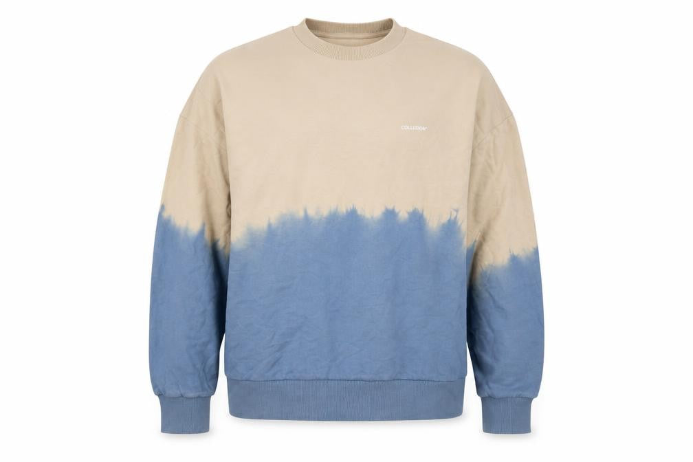 COLLUSION Mens Beige Cotton Pullover Sweatshirt Size S