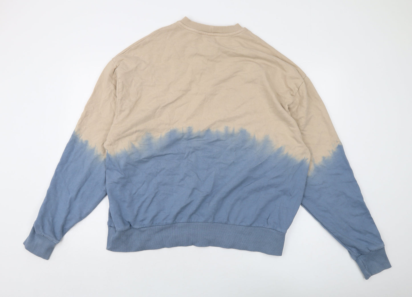 COLLUSION Mens Beige Cotton Pullover Sweatshirt Size S