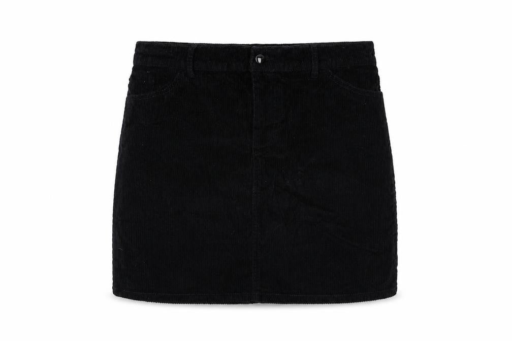 Pieces Womens Black Cotton Mini Skirt Size L Button