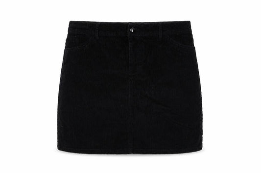 Pieces Womens Black Cotton Mini Skirt Size L Button