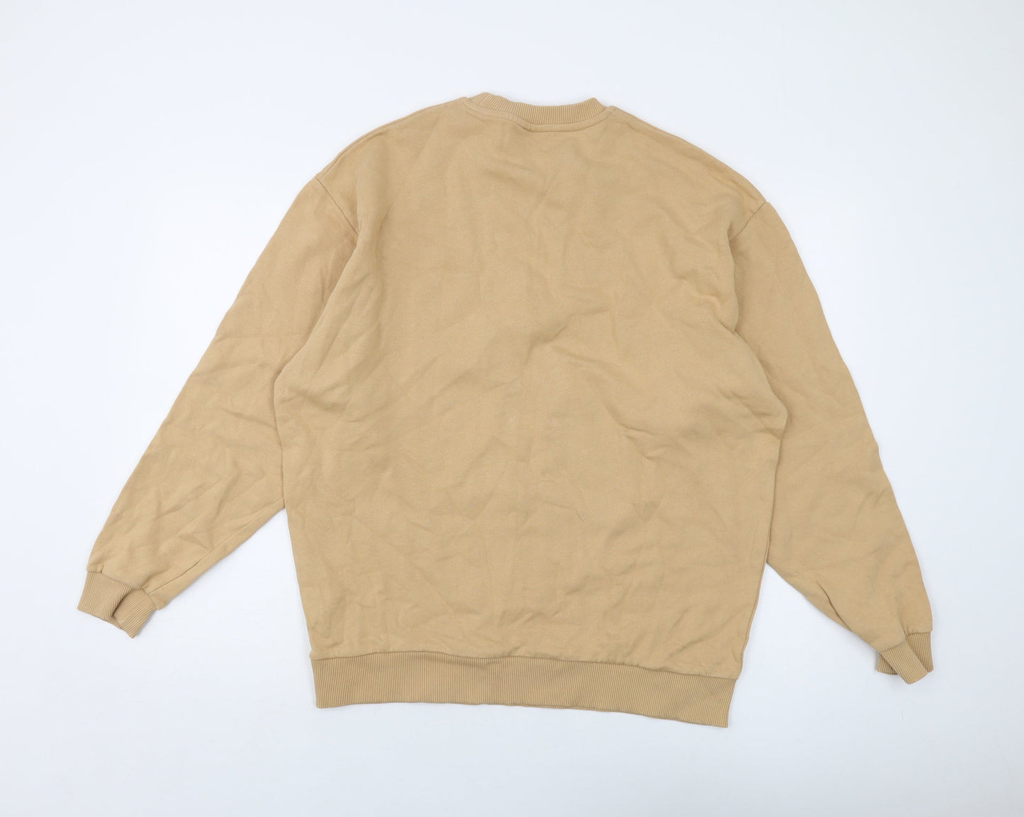 ASOS Mens Beige Cotton Pullover Sweatshirt Size M