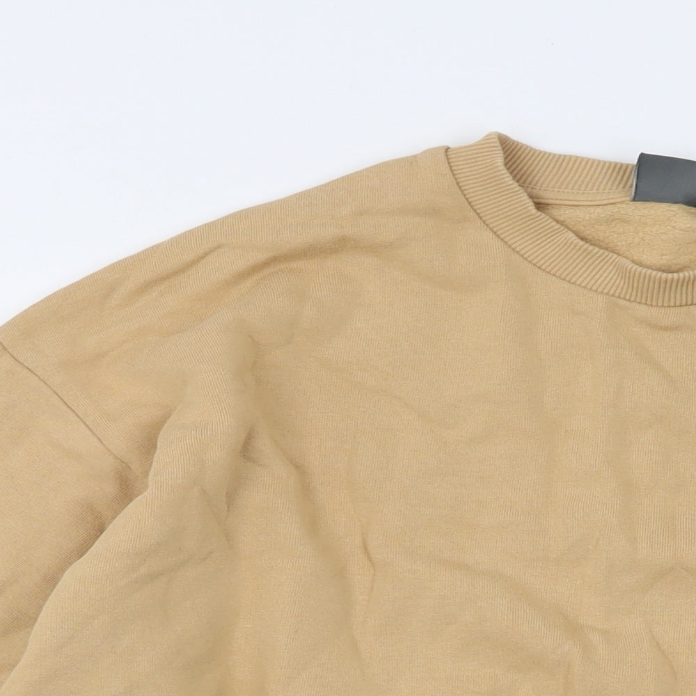 ASOS Mens Beige Cotton Pullover Sweatshirt Size M