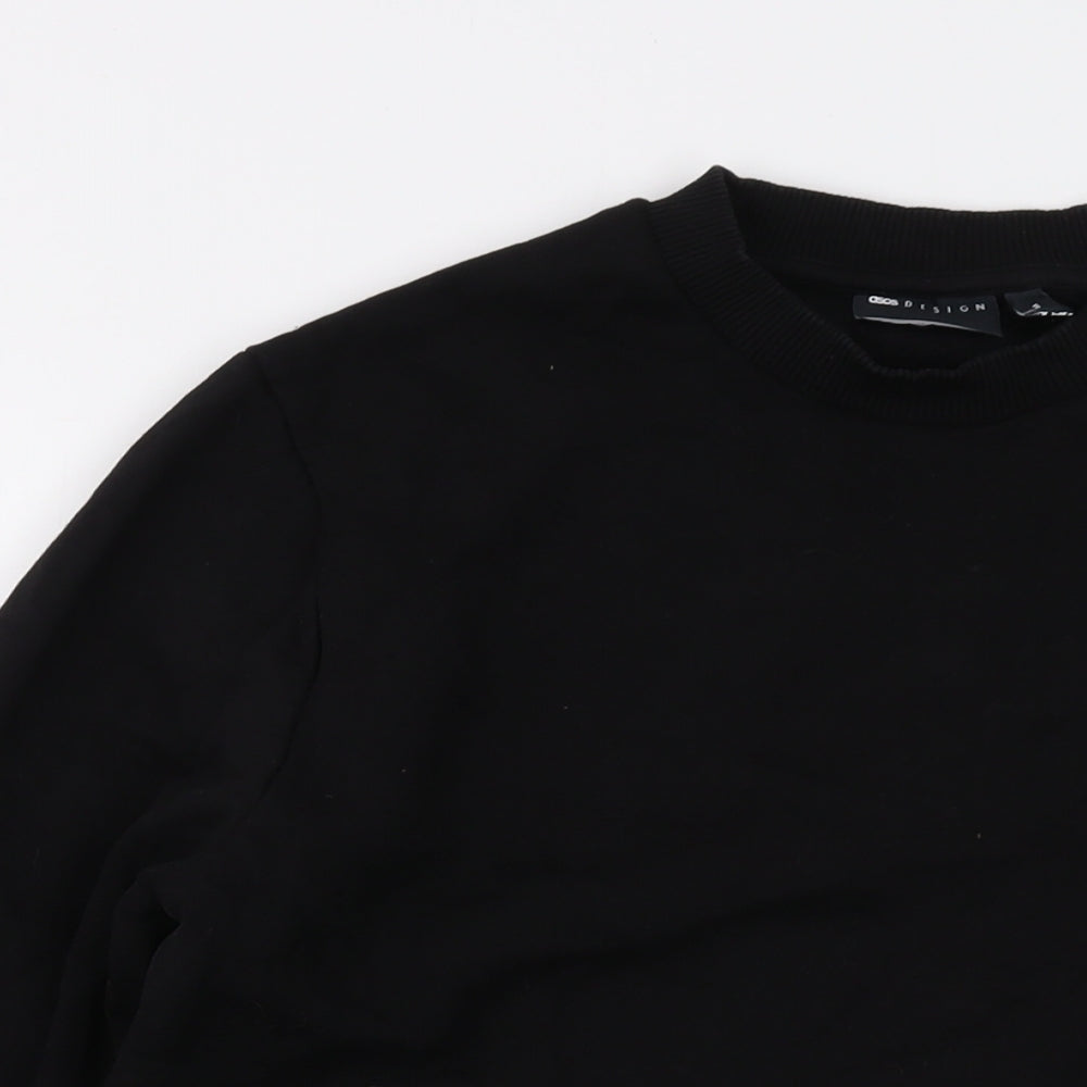 ASOS Mens Black Cotton Pullover Sweatshirt Size M