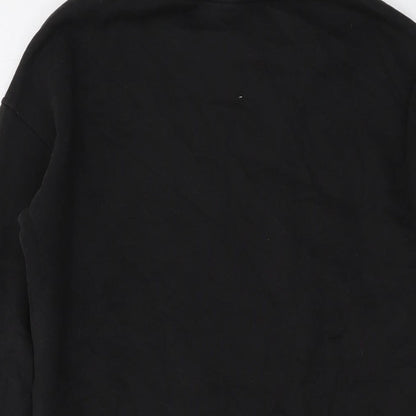 Next Girls Black Cotton Pullover Sweatshirt Size 9 Years Pullover