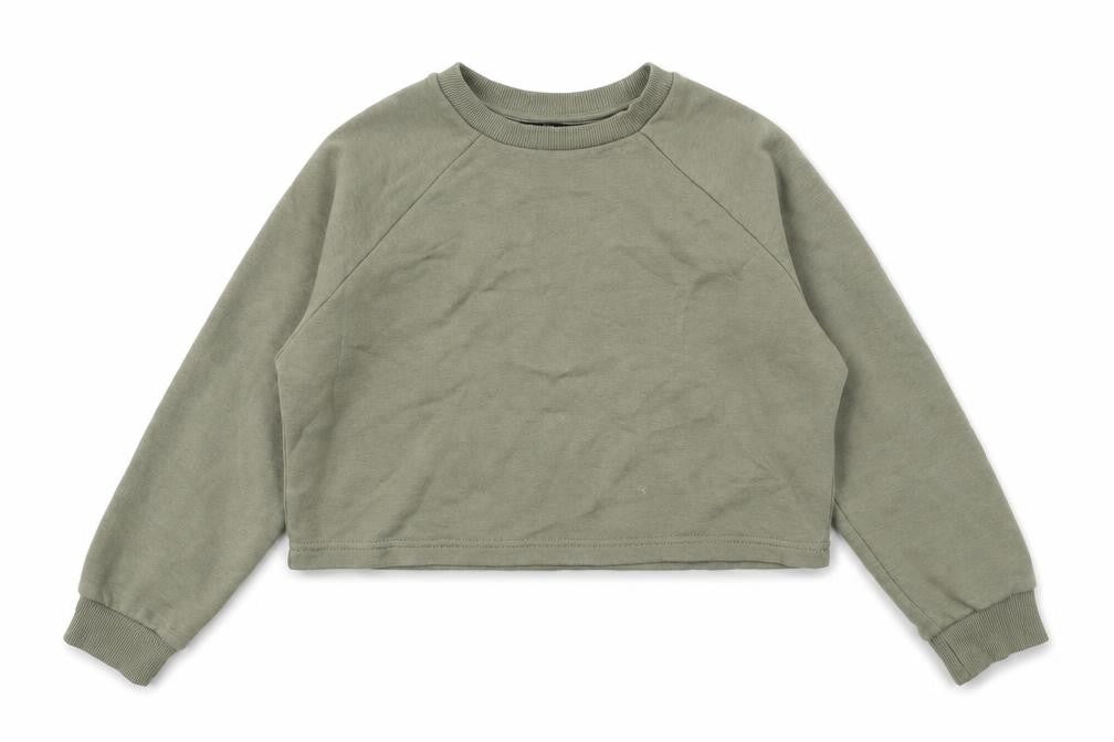 New Look Girls Green Cotton Pullover Sweatshirt Size 10-11 Years Pullover