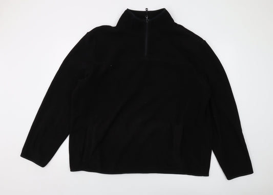 Marks and Spencer Mens Black Polyester Pullover Sweatshirt Size 2XL