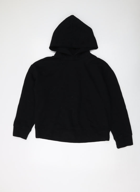 Zara Womens Black Cotton Pullover Sweatshirt Size S Pullover