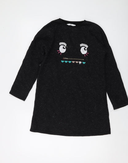 Marks & Spencer Girls Beige Cotton Pullover Sweatshirt Size 10-11 Years Pullover