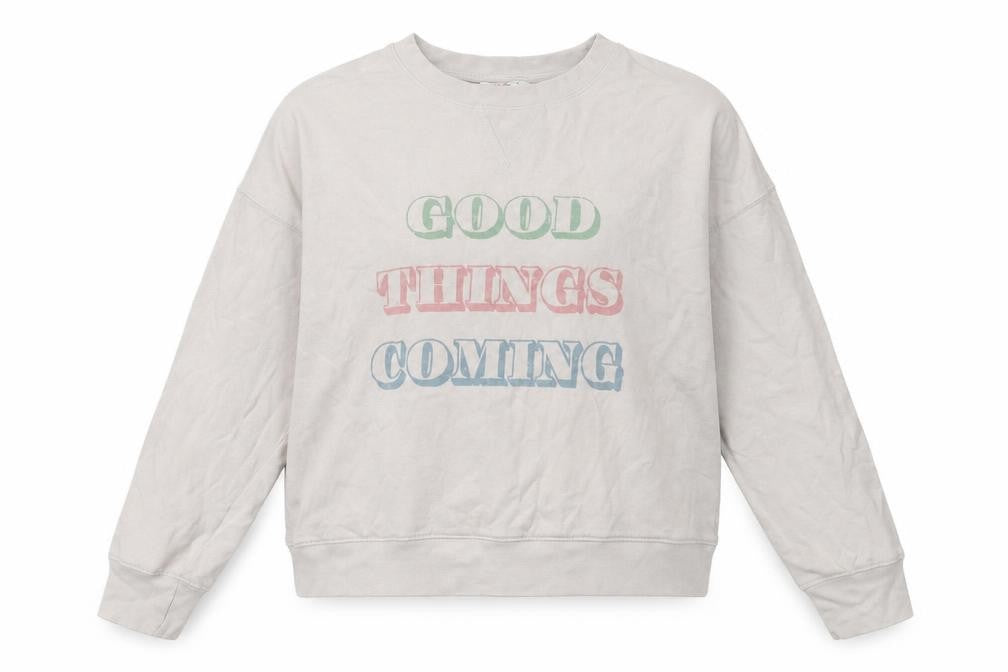 John Lewis Womens Grey Cotton Pullover Sweatshirt Size L Pullover