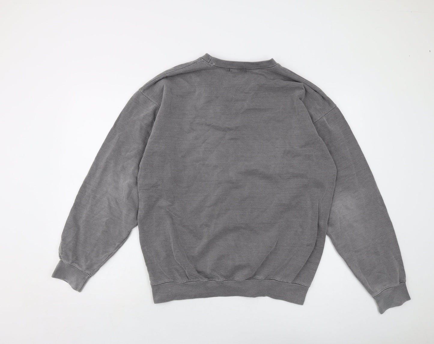 Boohoo Mens Grey Cotton Pullover Sweatshirt Size S