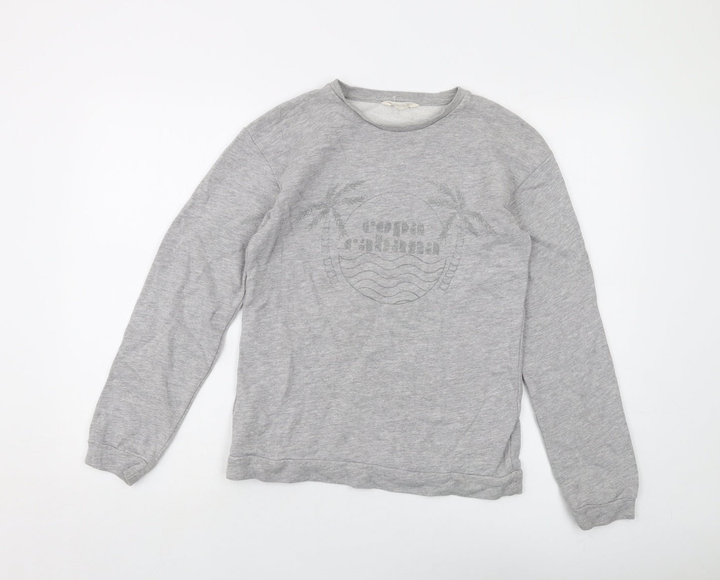 Mango Girls Grey Cotton Pullover Sweatshirt Size 11-12 Years Pullover