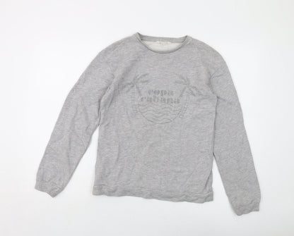 Mango Girls Grey Cotton Pullover Sweatshirt Size 11-12 Years Pullover